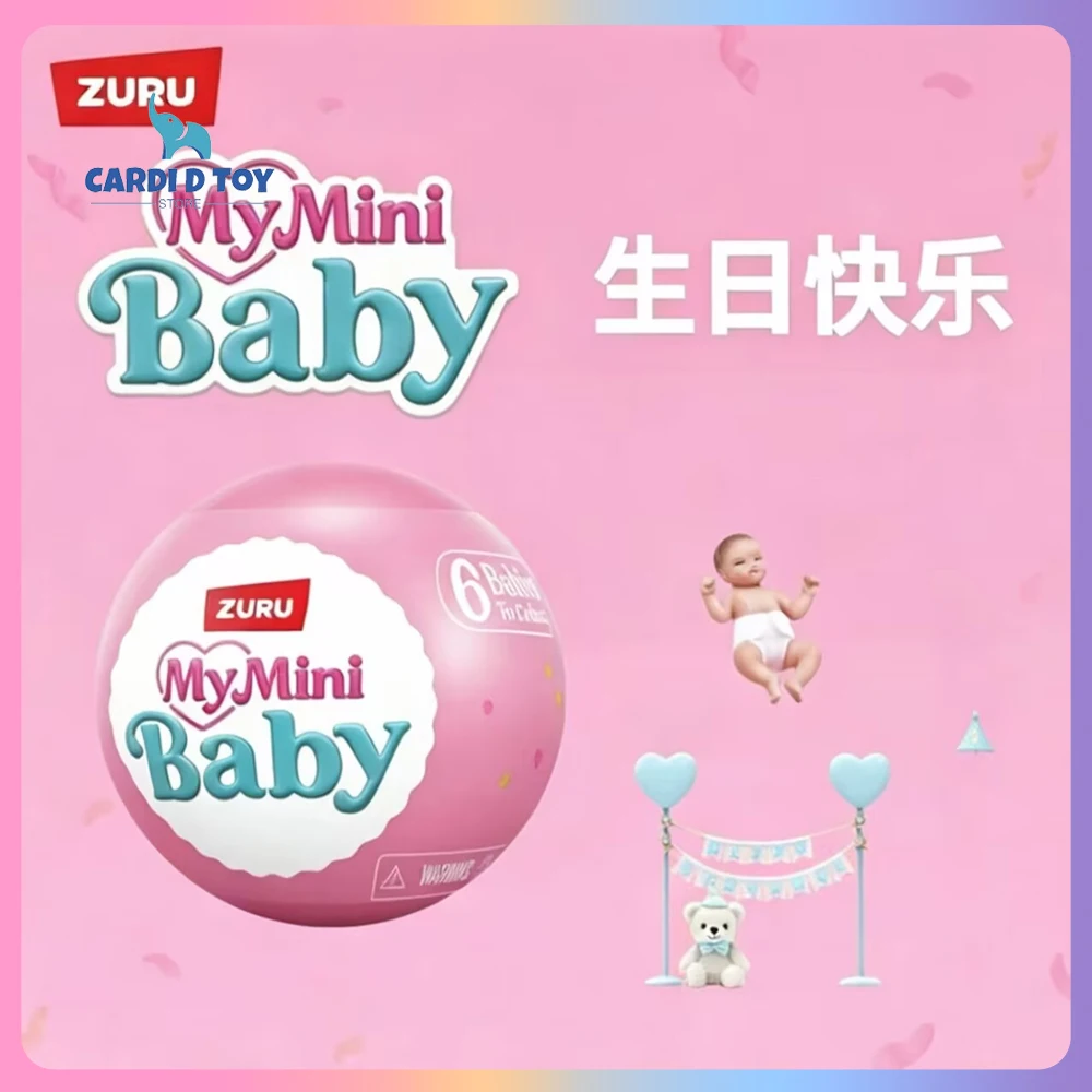

New Zuru Mini Baby Ball Blind Box Tent Twins Doll Surprise Ball Genuine Happy Birthday Special Edition Baby Mystery Box Gift To