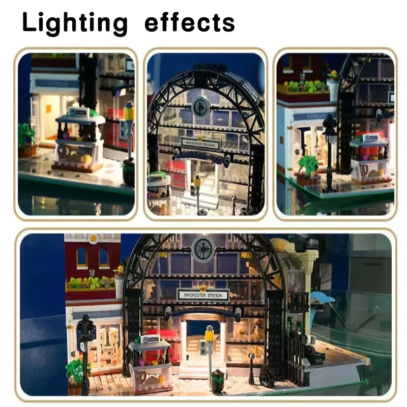 Auf Lager Technisches kreatives The Meeting Point-Design mit leichtem Street View-Modell, Spleißziegel-Baustein für Kinder, 2720 Stück