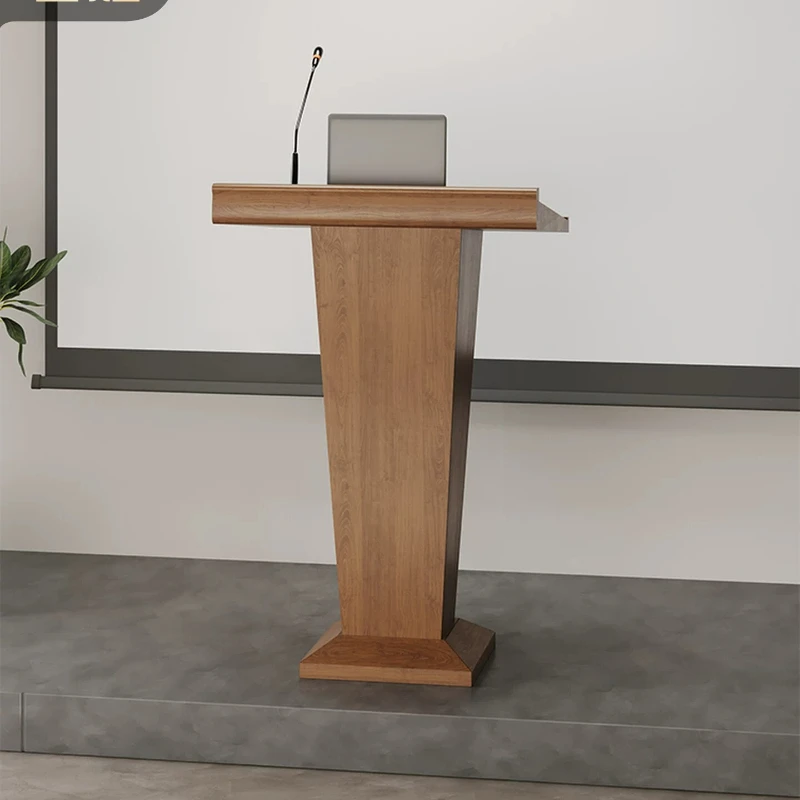 YJQ simple modern broadcasting host podium church training institution podium table solid wood