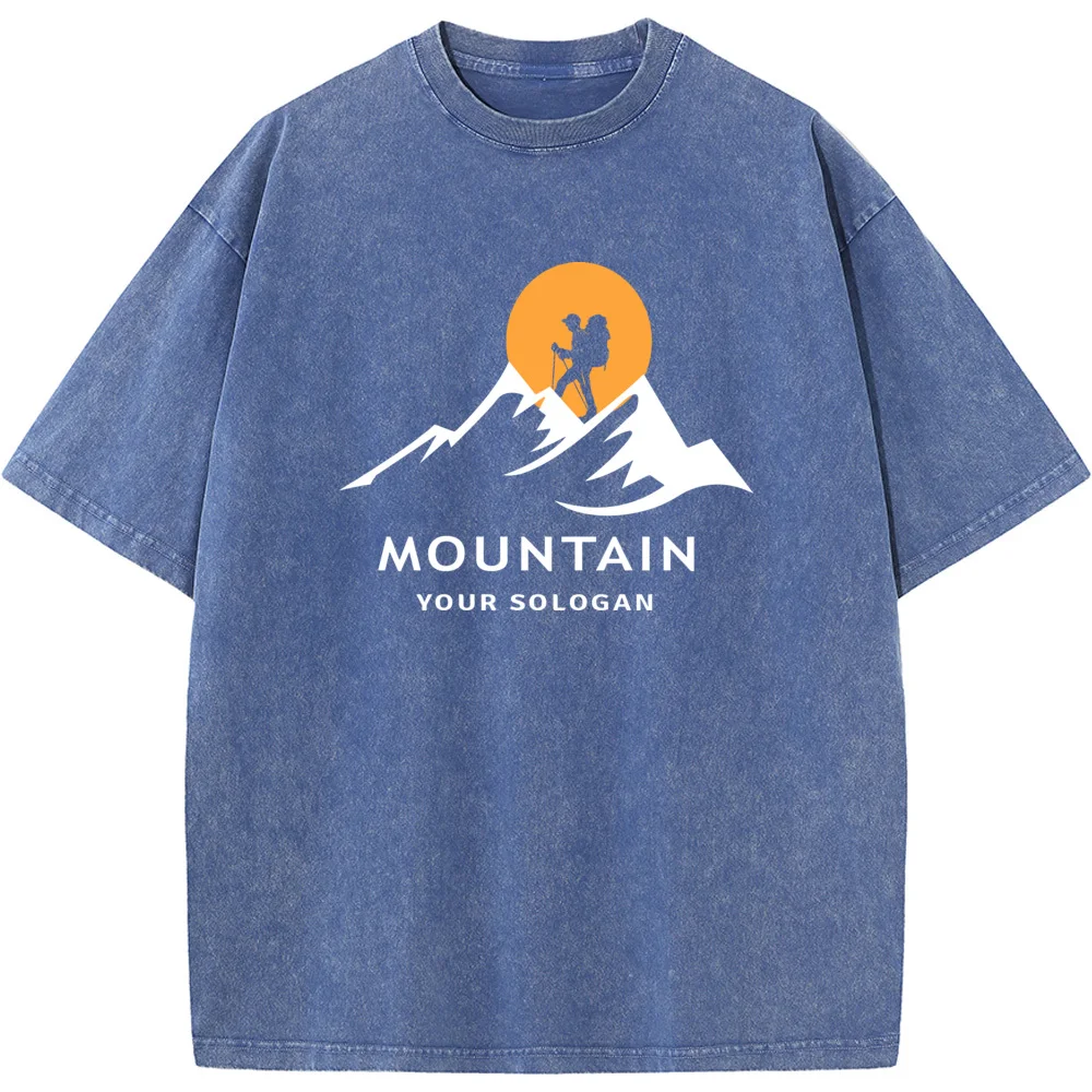 Men's Mountaineering Printed Casual T-Shirt Men Women Casual Fashion Oversized T-shirt Hot Sale Student Top T-shirts