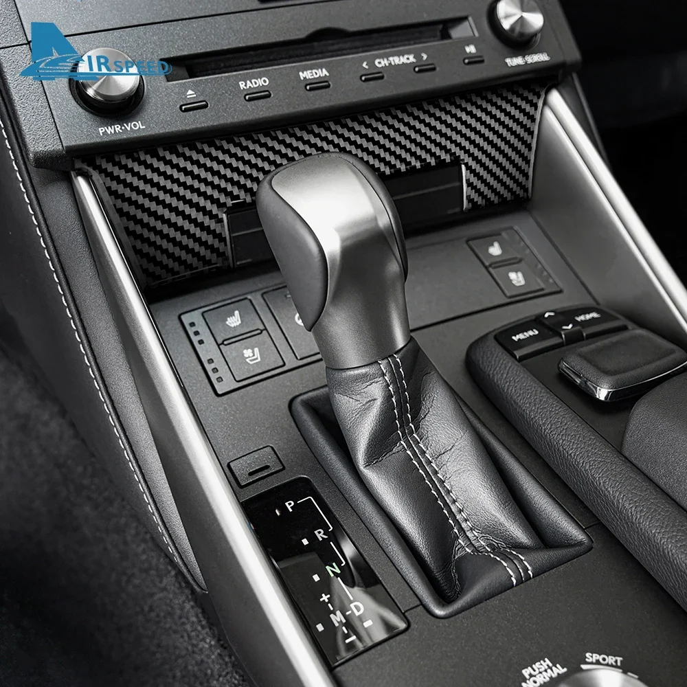 Real Soft Carbon Fiber For Lexus IS250 300 350 200T 2013 2014 2015 2016 2017 2018 2019 Car Center Console Sticker Interior Trim