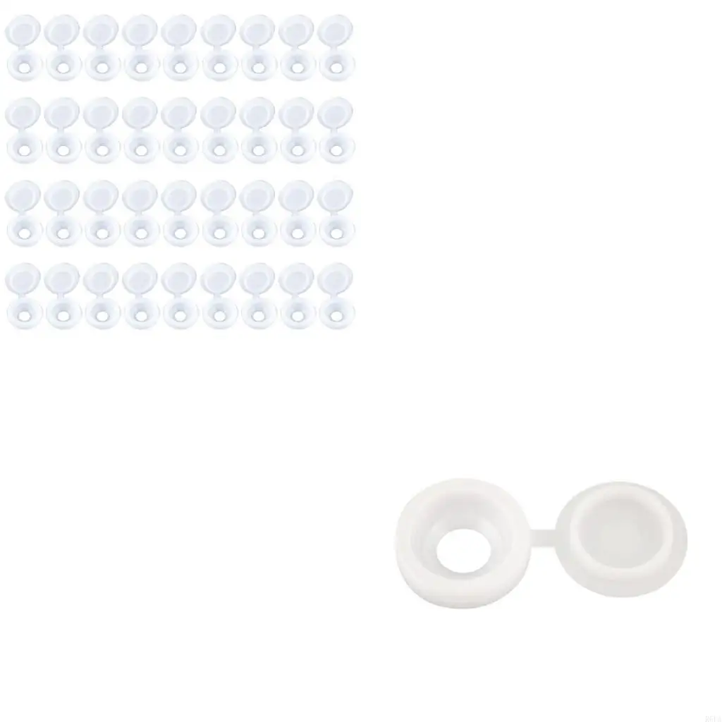 R6FA 36PCS أثاث خزانة الأثاث الزخرفي قابلة للطي غلاف واقية الغطاء الغطاء المسمار لخزانة الأثاث