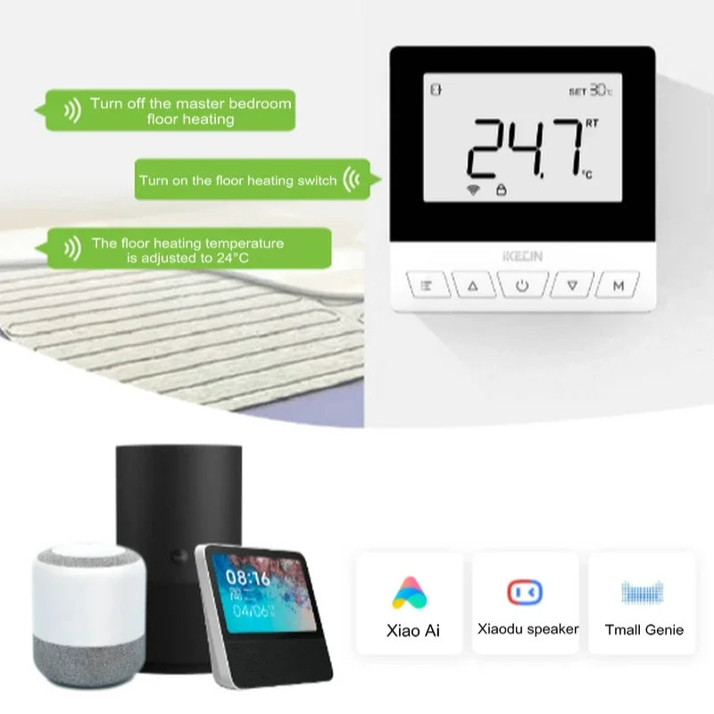 

Smart Home Wifi Thermostat For Under Floor Heating Water/Gas Boiler Temperature Controller alexa matter connected thermostats