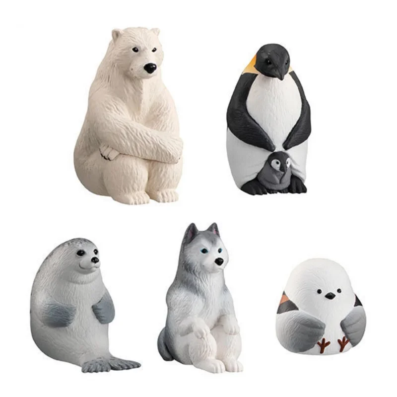 

Bandai Original 5Pcs Gashapon まちぼうけ 4 アザラシ ハスキー Toys For Kids Gift Collectible Model Ornaments
