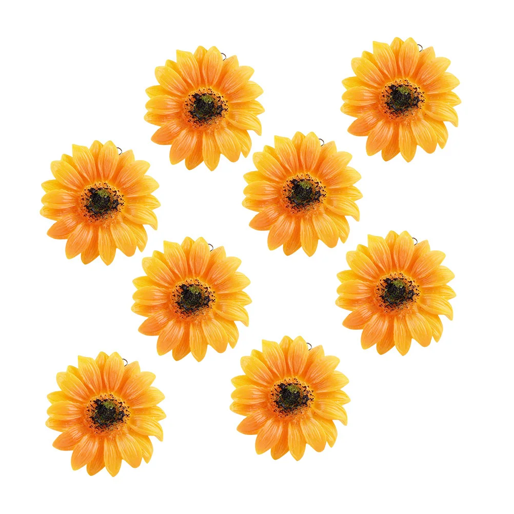 10Pcs Cartoon Sunflower Pendants Exquisite Workmanship Multiple Occasions Keychain Bag Purse Backpack DIY Handmade Jewelry