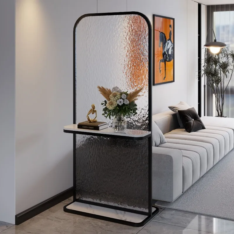 

No punching glass screen living room modern entrance bedroom blocking mobile partition Amazon