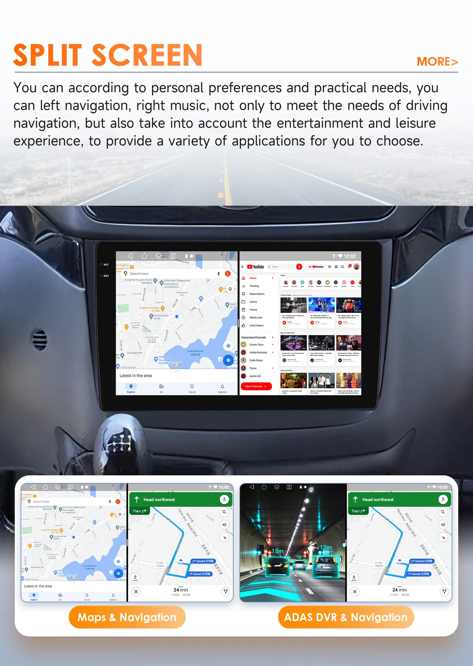 Hizpo Android 14 Car Multimedia Player For Mercedes-Benz Viano 2 W639 2003 - 2015 Carplay 360Camera By Snapdragon 6115