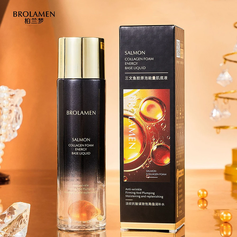 

Salmon Collagen Bubble Energy Skin Base Serum Face Penetrates Repair Moulding Essence Liquid Moisturizing Makeup Water Skin Care