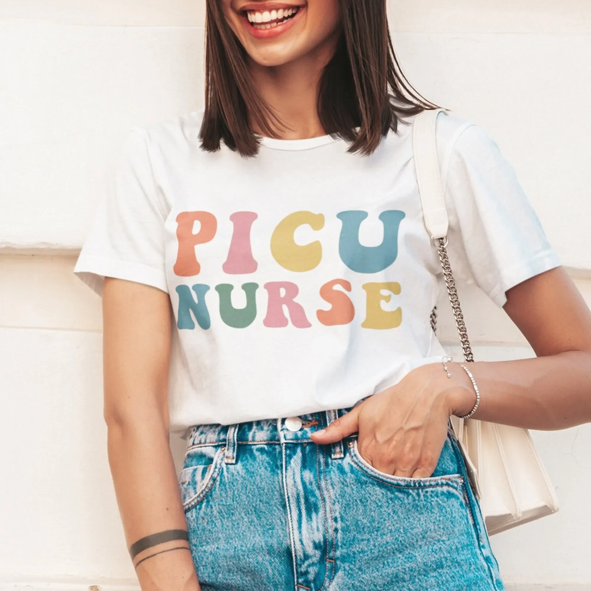 Picu Nurse T Shirt For Pediatric Intensive Care Unit Nursing Student Future