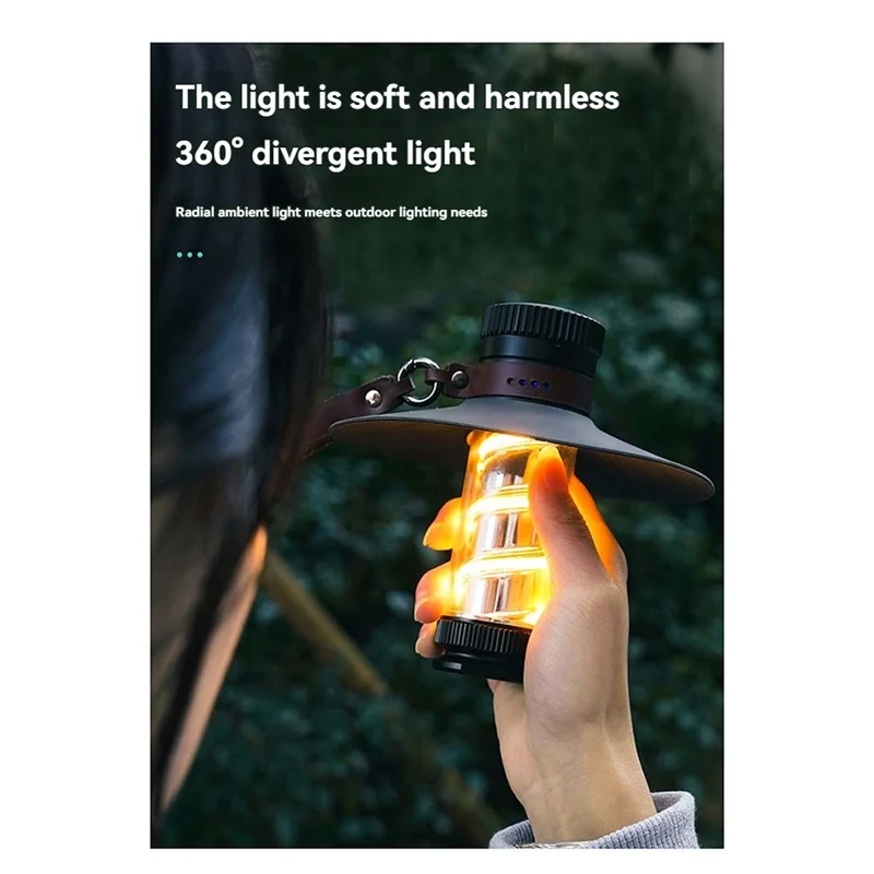 

WORTHOWN-2000Mah Camping Lantern Forreplacement Camping Lamp 4 Lighting Modes Led Flashlight Emergency Lamp Camping Tools