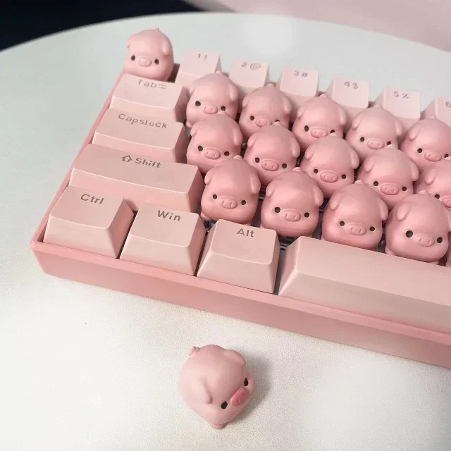 Pig keyboard, cute pig keyboard, super cute pig  mechanical gift collection  ideas