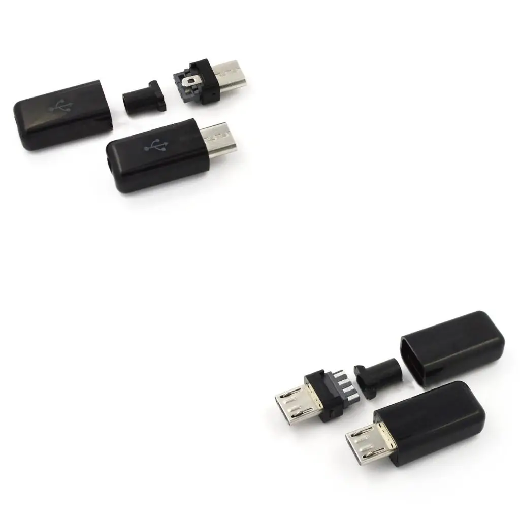 Welding Type 5 Pin USB 2.0 Male Plug Solder Terminal Repair DIY
