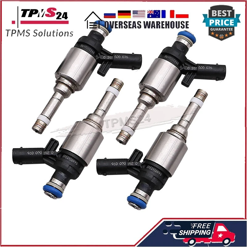 4pcs Fuel Injector For Audi A3 A4 A5 A6 Q3 Q5 TT Seat Freetrack Leon Volkswagen Beetle CC EOS GTI Jetta Passat Tiguan 06H906036G