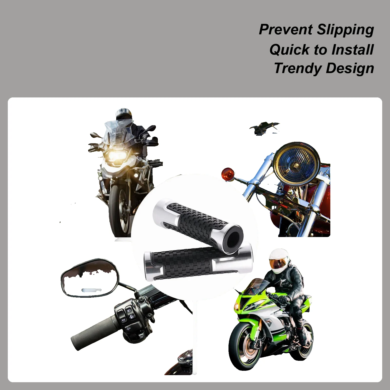 

2-х шт., мотоциклетные ручки, нескользящие аксессуары для приключений на большие расстояния, городская езда, поездки на выходные, гоночные мероприятия