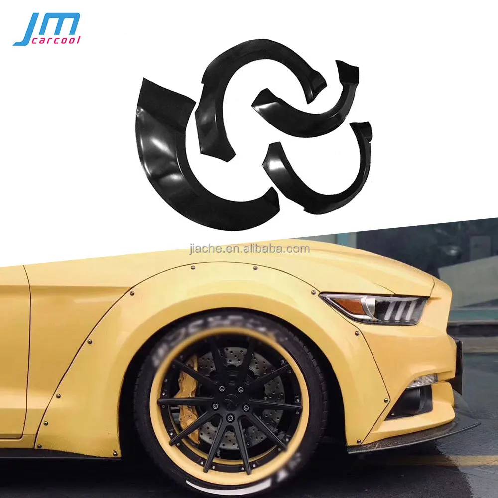 Car Wheel Eyebrow Round Arc Fender Mud Flaps Mudguards Splash Guards wide body Kit for Ford Mustang Coupe 2015-2019