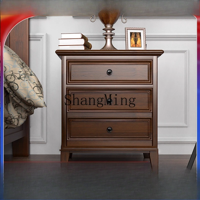 

SM solid wood invisible bedroom bedside table safe integrated home office new anti-theft