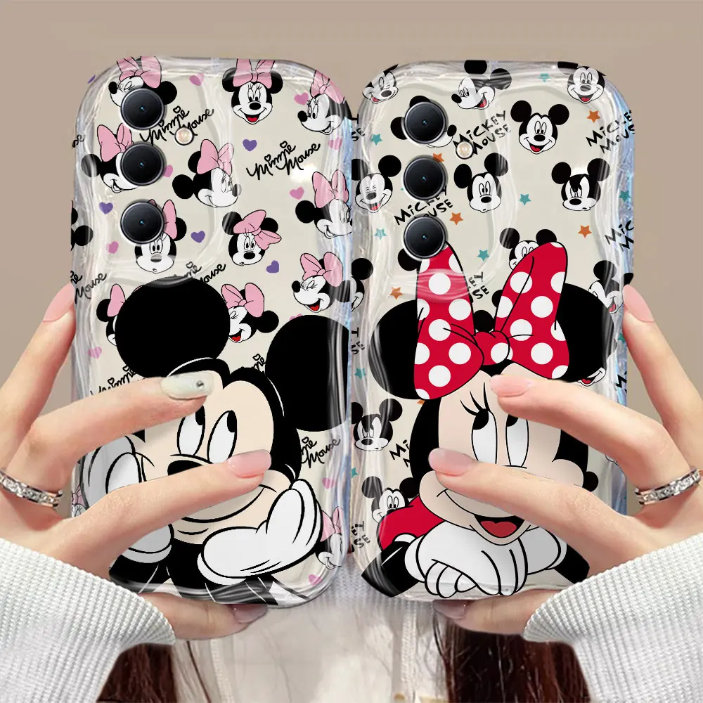 Disney Mickey Minnie 3D Wave Case For Samsung A73 A72 A71 A55 A54 A53 A35 A34 A33 A25 A24 A23 A15 A14 A13 A05 A04 4G 5G Cover