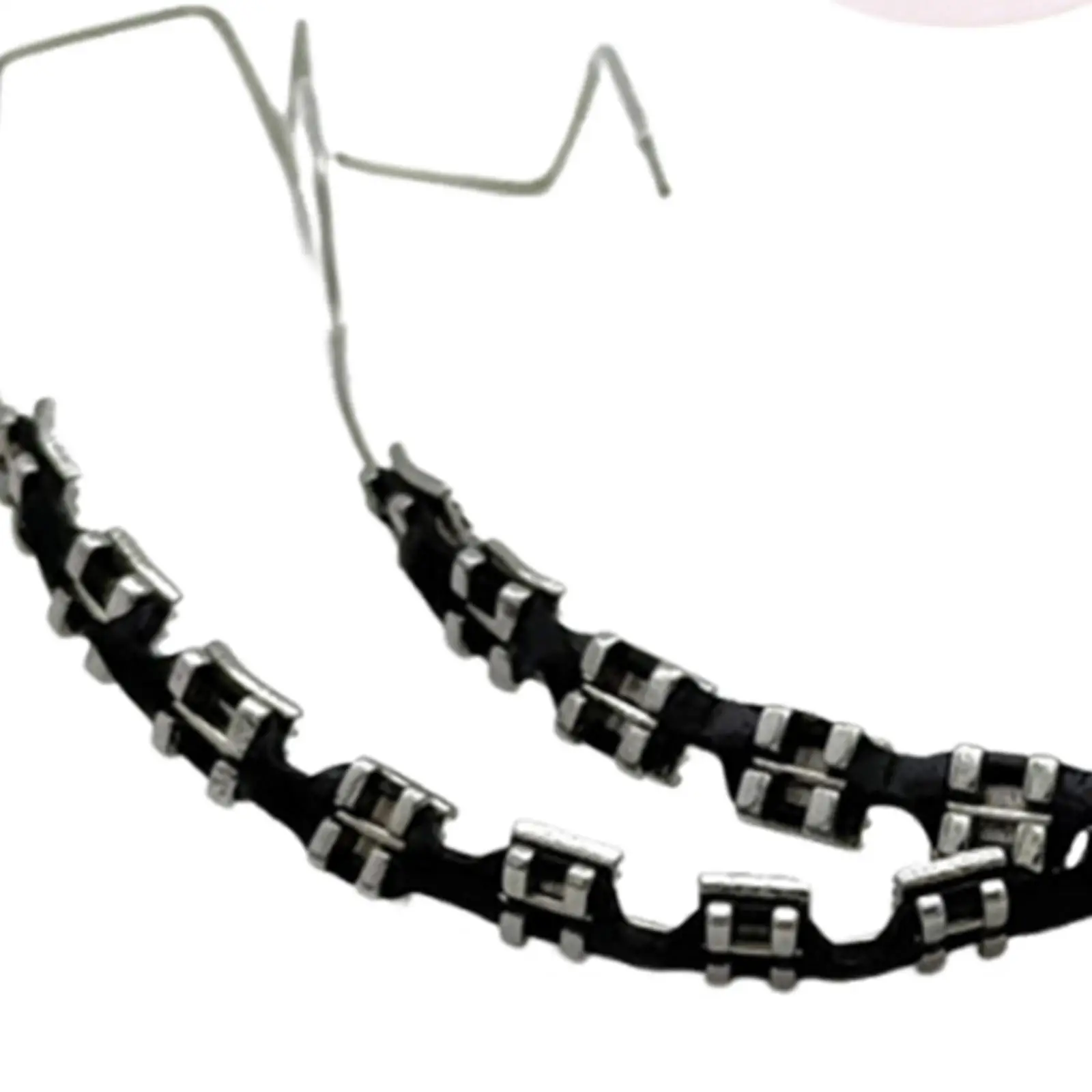 Temporary Tooth Decoration Fashion Braces Orthodontic Bracket Holder with Wires and Colored Points for Student Practice