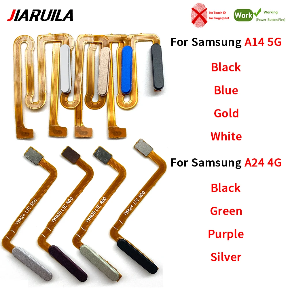 50Pcs，Home Button Power Connection Flex Cable Ribbon Without Fingerprint recognition For Samsung A12 A13 A22 A23 A24 4G A32 5G