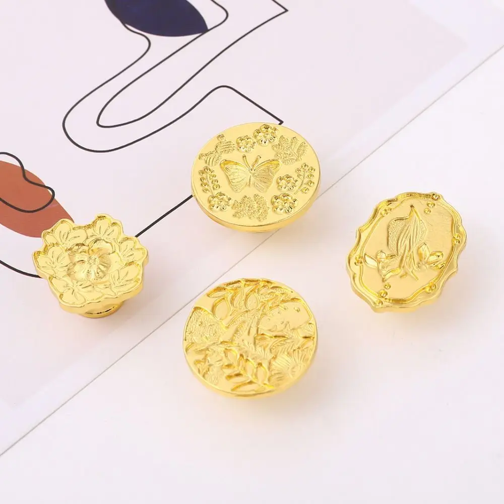 DIY Tool Butterfly Wax Seal Stamp European-style Snowflake Retro Sealing Wax Stamp Head Leaf Mini Wax Seal Stamp Polyshaped Head