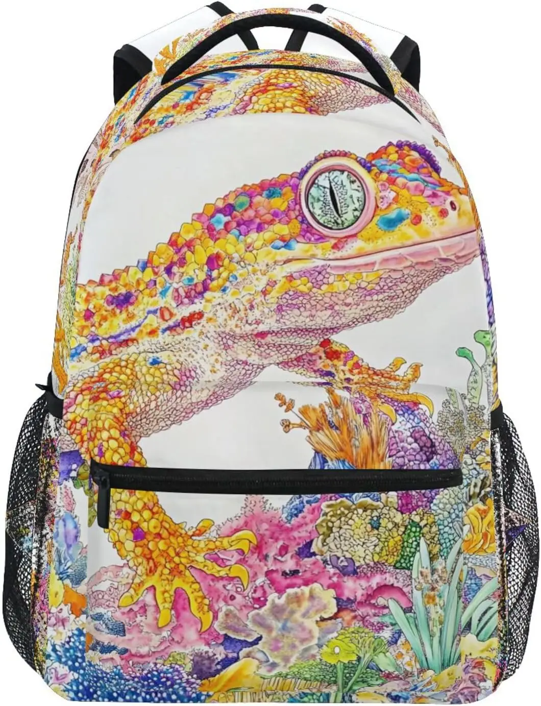 

Kid's Backpacks Vivid Lizard Print , Boys Girls Schoolbags Book Bag Small Size