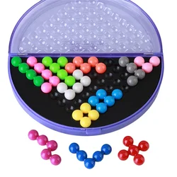 Classic Puzzle Pyramid Plate IQ Pearl Logical Mind Game Brain Teaser Educational Toys for Children  Beads Toys Puzzles for Kids
