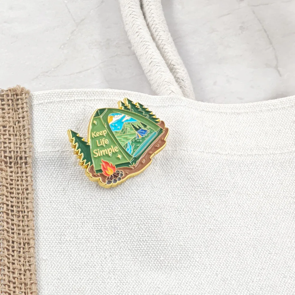 야외 하이킹 캠핑 텐트 에나멜 핀 고양이 달 해파리 금 - Outdoor Camping Logo 리뷰 및 가격