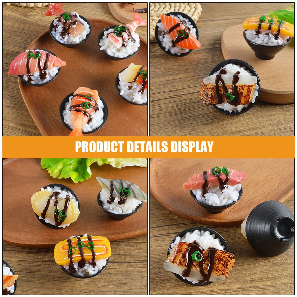 

2pcs Fake Food Diy Sushi Mold Artificial Display Miniature Simulation