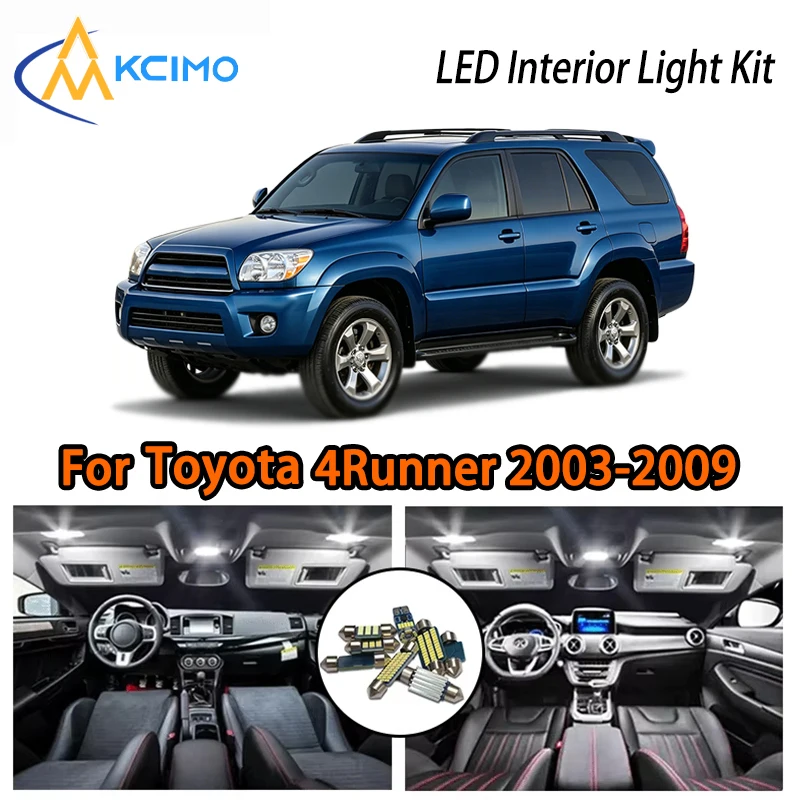 

Высококачественные светодиодные внутренние светильники для Toyota 4Runner 2003-2009, два цвета, простая установка, декоративное освещение