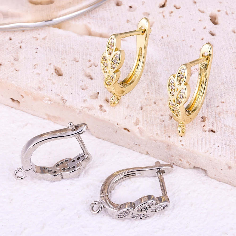 Juya 2 個抗アレルギーイヤーワイヤーファスナー基本器具イヤリングフッククラスプアクセサリー DIY 女性のチャームイヤリング作成