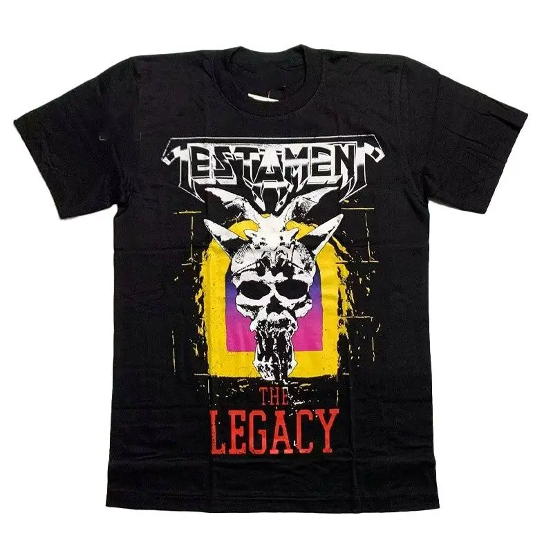 

TESTAMENT Legacy Thrash Metal Thai Band, хлопковая футболка с принтом, новинка лета 2025 года, футболка с короткими рукавами для мужчин и женщин