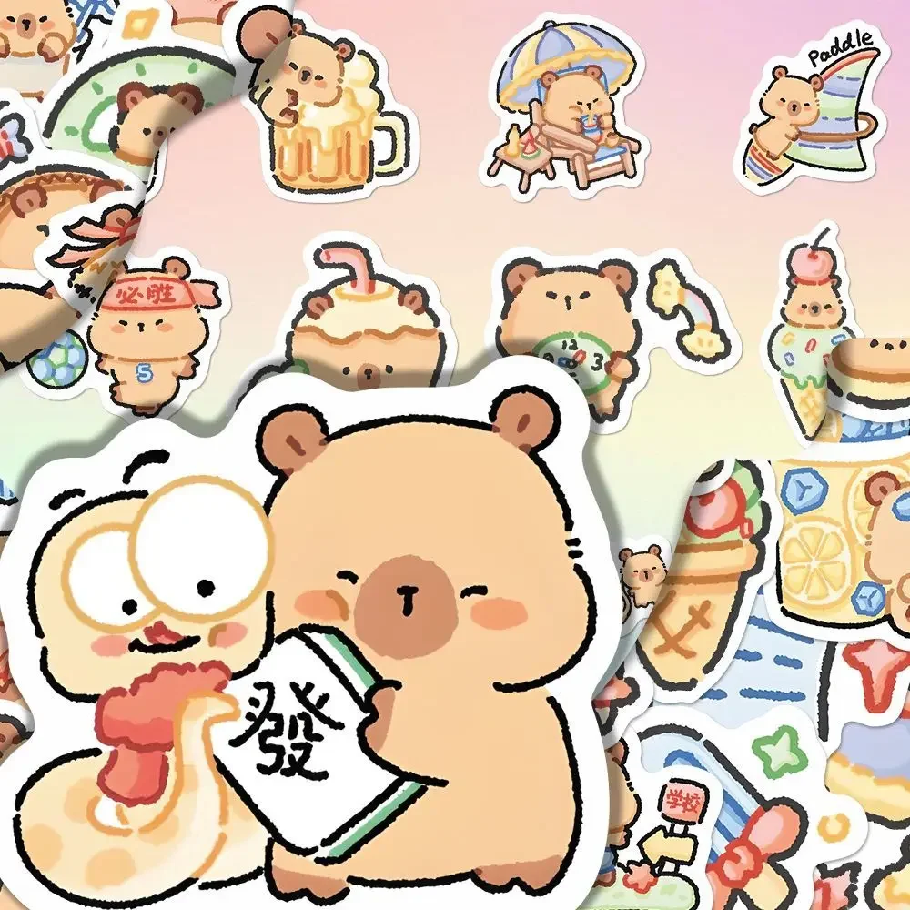 10/30/50PCS น่ารัก kapibara สติกเกอร์น่ารักการ์ตูน capybara สติกเกอร์ตกแต่ง