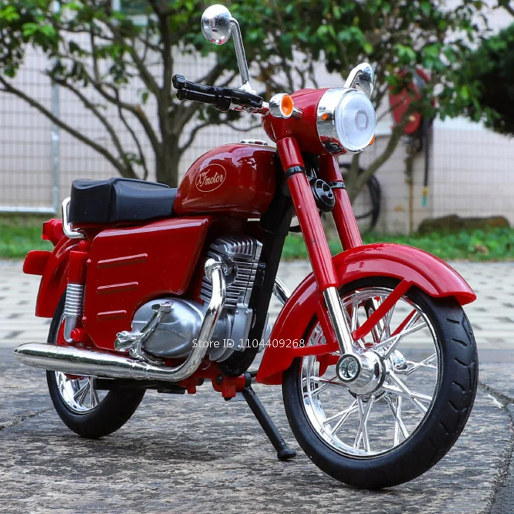 Modèle de moto XF250, échelle 1:10, voiture jouet en alliage moulé sous pression, son et lumière rétro Vintage, Collection de modèles de moteurs, jouets pour enfants, cadeaux