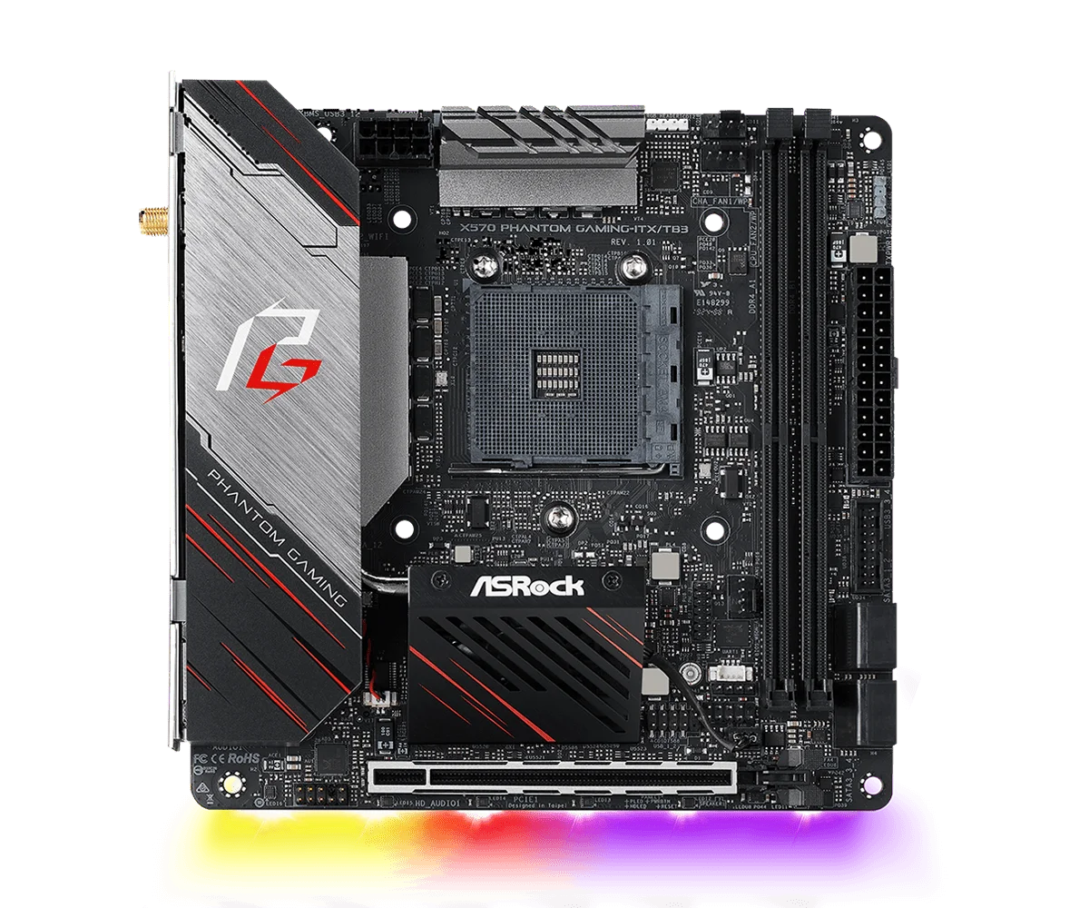 AMD X570 motherboard ASROCK X570 Phantom Gaming ITX/TB3 AM4 DDR4 64G Ryzen 5 5600 4700G 2600 3200G cpu PCI-E 4.0 Mini ITX