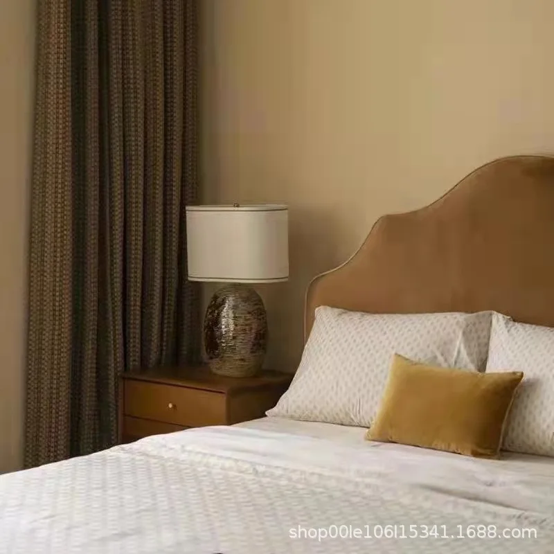 American fabric soft bag high back bedroom hotel B & B small apartment double 1.51.8 meters wedding bed