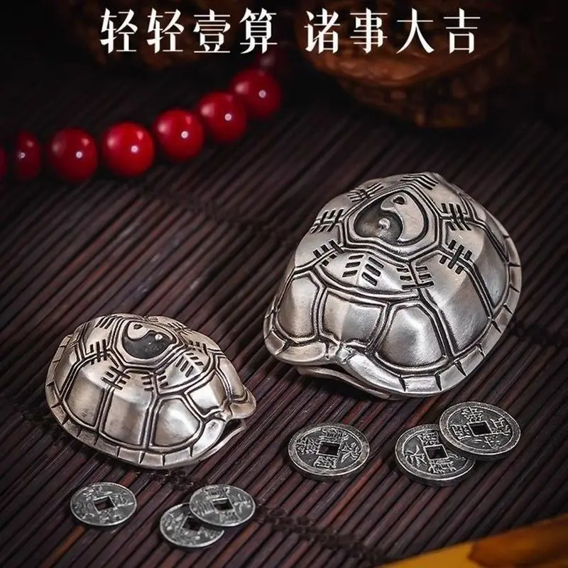 Taoist Divination Turtle Shell, Used For Fortune-Telling, A Three-Element -Held Ornament, A Zhouyi Bagua Accessory, A Hand-H
