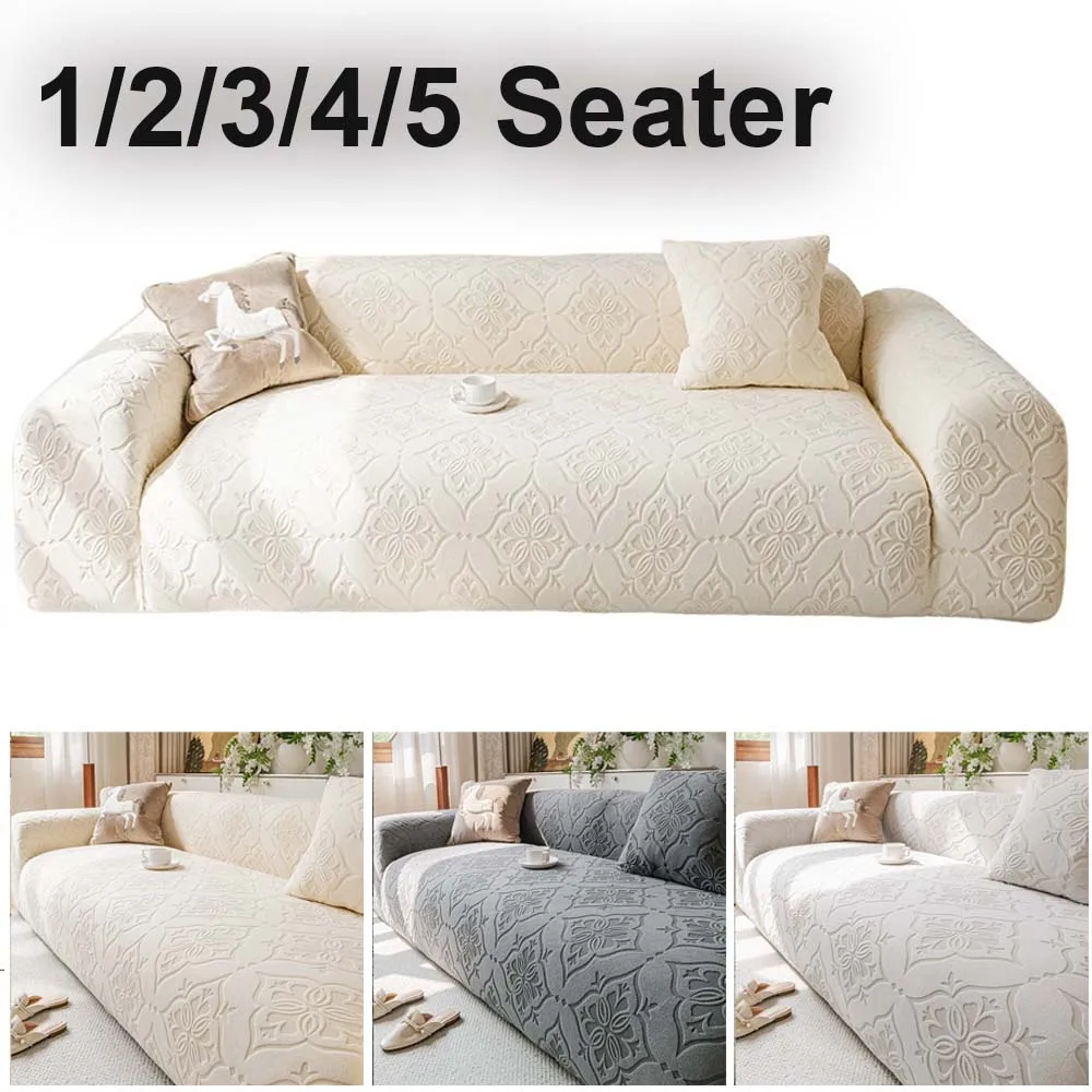 

2026 New Elastic Sofa Cover Jacquard All Inclusive Polar Fleece Sofa Protector Universal Dustproof for Living Room Home Hotel