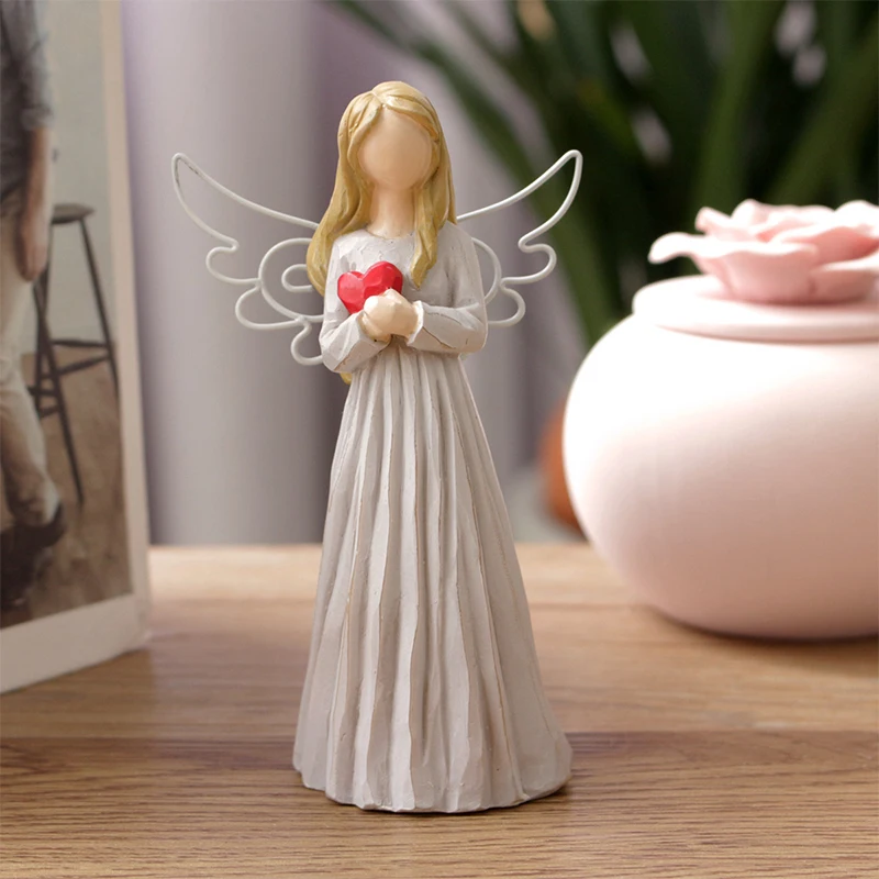 Guardian Angel Figurines Sculpture Healing Angel Statue Home Table Decor, Angel Present for Wedding, Anniversary