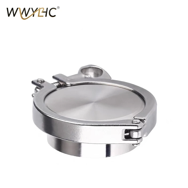 Union 19mm-168mm Pipe O/D Sanitary Weld Ferrule + End Cap + Tri Clamp + Silicon Gasket 304 Stainless Steel for Homebrew