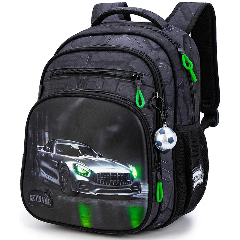 Cartoon Car Boys Backpacks Orthopedic Children School Bags Primary Grade One Waterproof Bookbags Kids Satchels Mochila Escolar