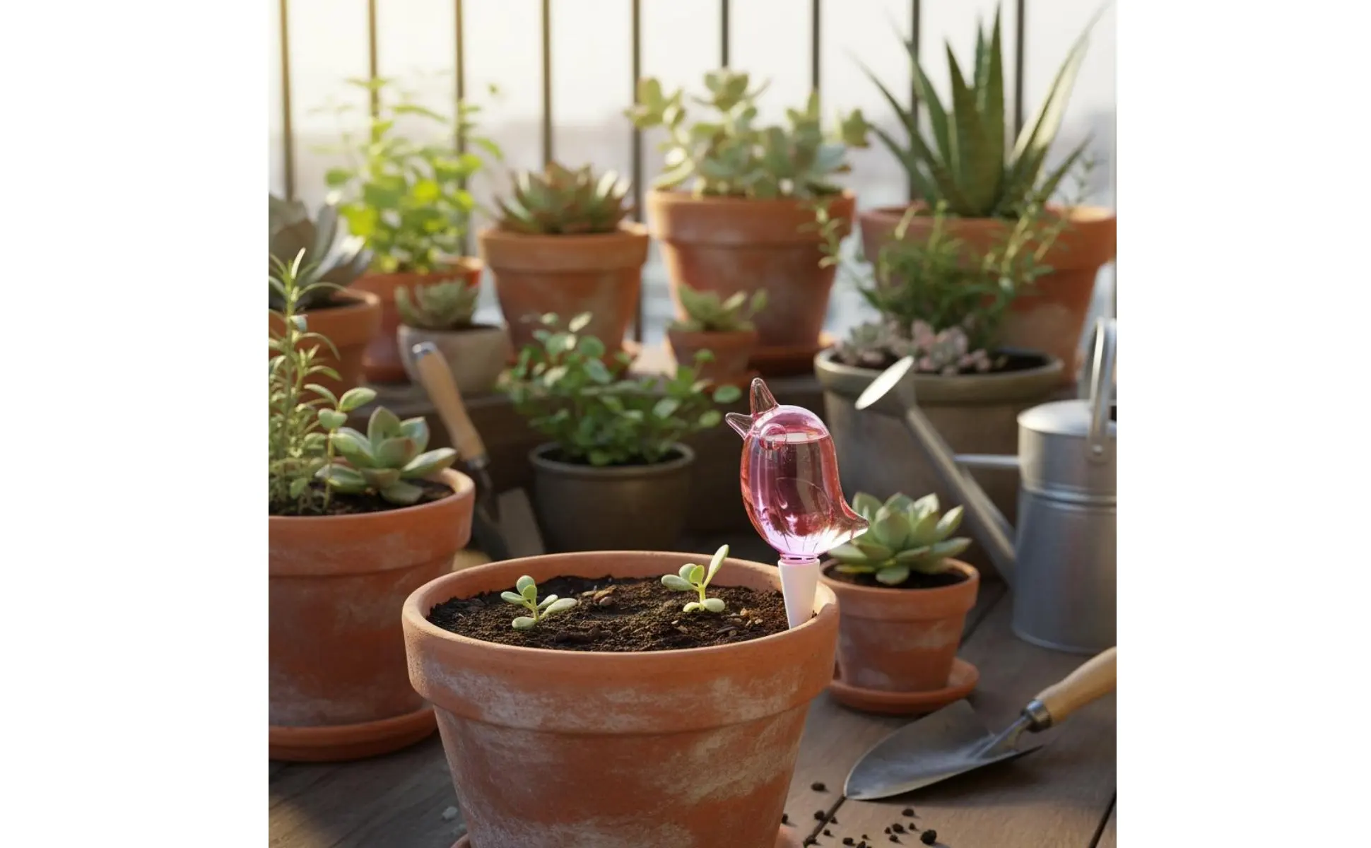 Avian Shaped Plant Waterer Slow Release System Avian Shape Plant Waterer Automatic Watering Stake Easy to Use Ceramic Watering