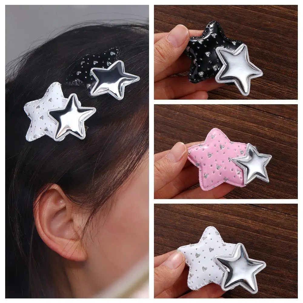 Cute Bangs Clip Duckbill Clip y2k Small Hairpin Star Hairpin Female Hair Accessories Metal Hair Clip Korean Style Headwear