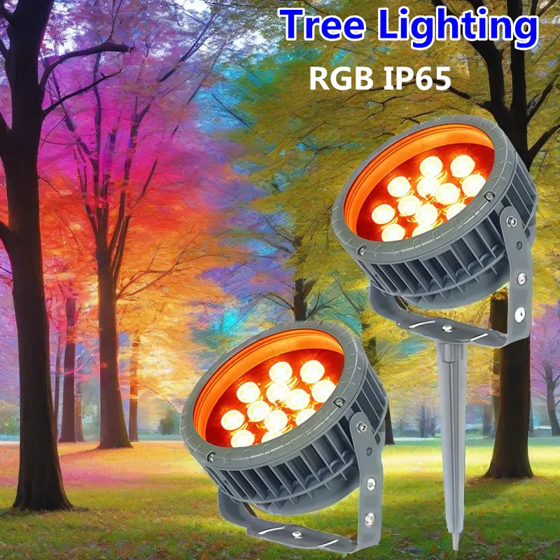 Wheel Garden Lawn Lights Colorful Park Landscape Lighting 36W 50W 72W 220v 12v Outdoor Walkable Spotlight Decor Gazebo Yard Rgb