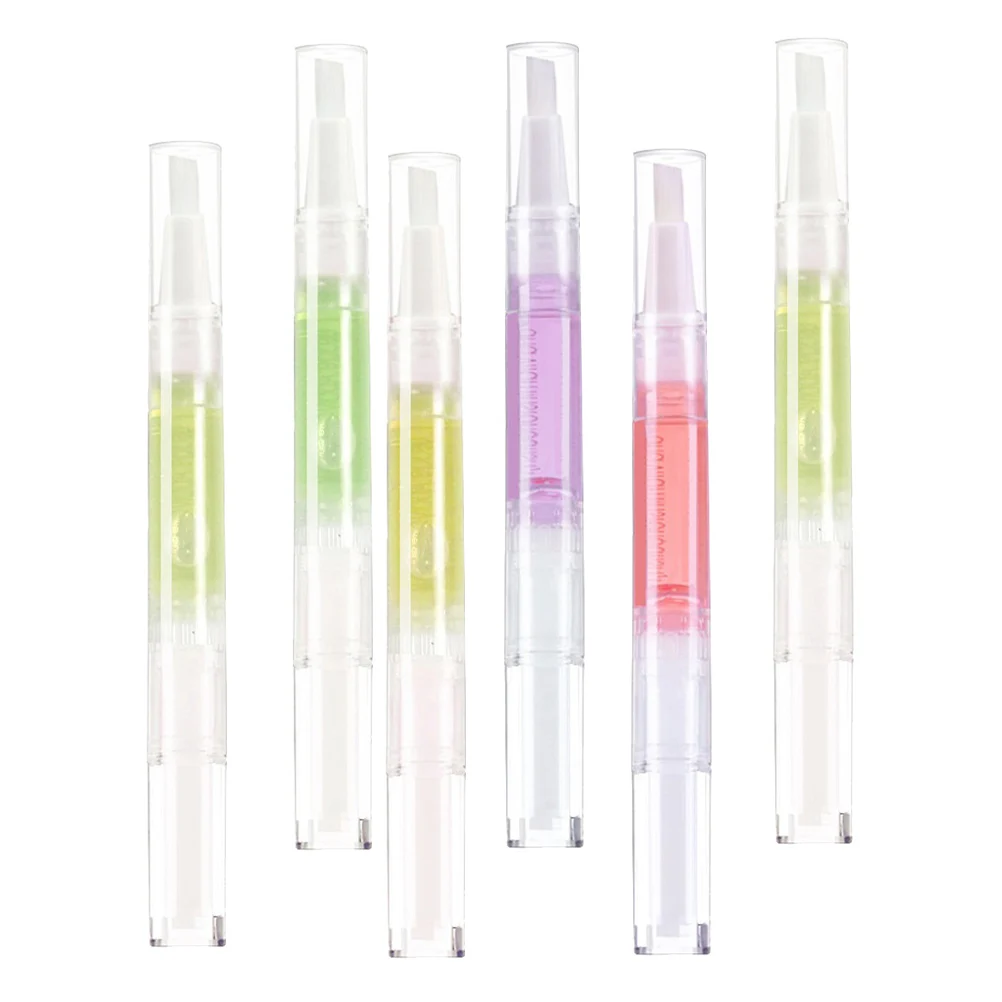 Stylo à huile nutritive pour cuticules, Premium, pour soins de manucure, huile essentielle, léger et Durable, outil de traitement des ongles, 6 pièces