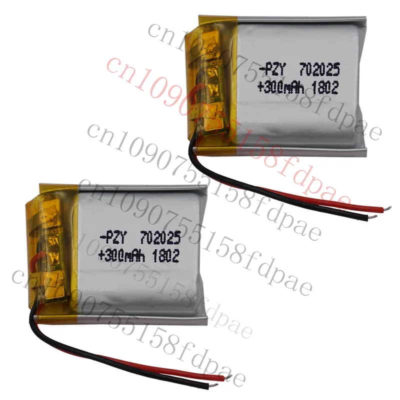 

ОК, 2 шт., 3,7 В, 300 мАч, полимерная липо-батарея 702025 для Mp3-часов, гарнитуры, ручки для записи