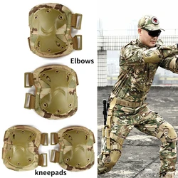 JSJM 2025 New Tactical Knee & Elbow Pads - Military-Grade Protection for CS, Airsoft, Hunting, Outdoor Sports & Safety Gear