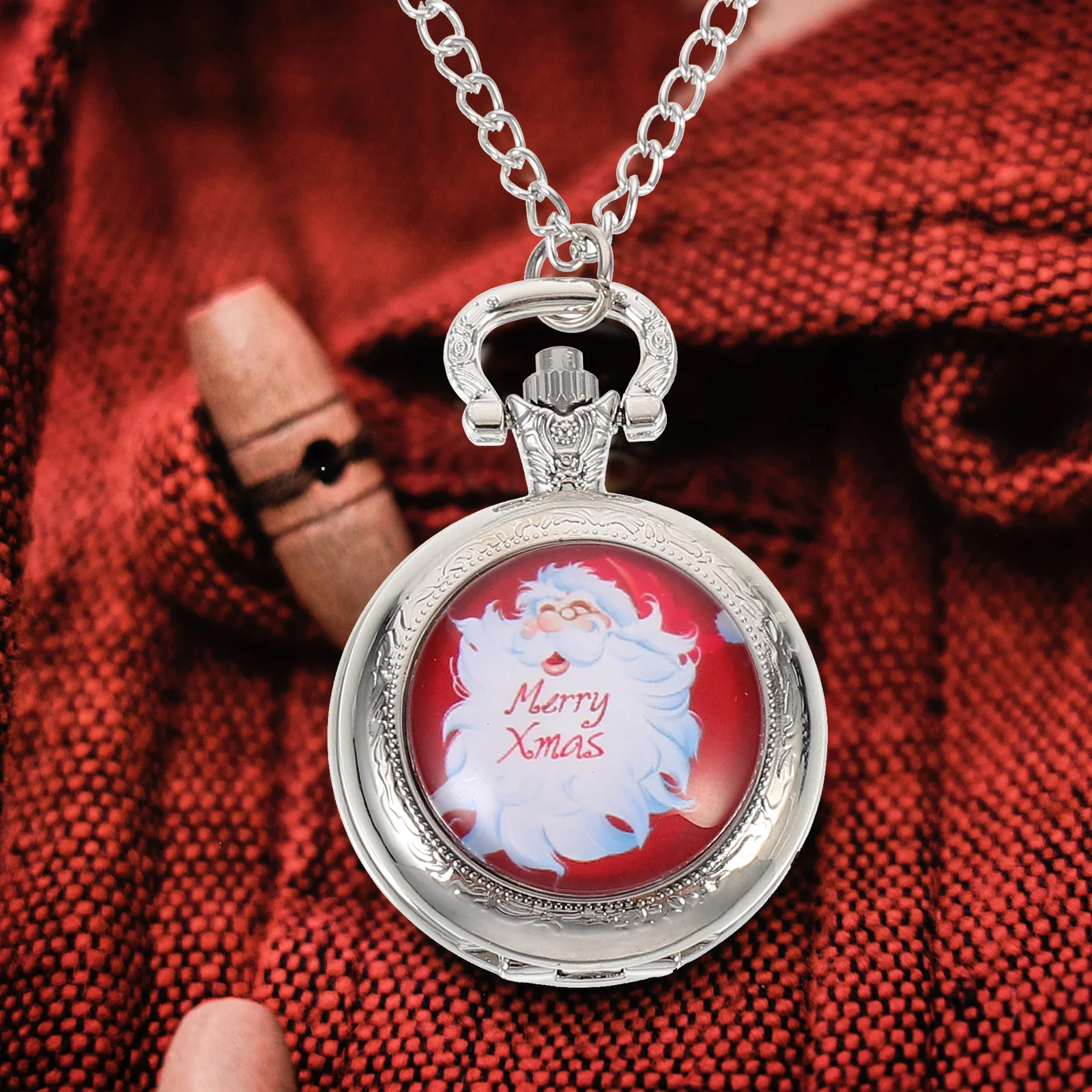 شنقا ساعة الجيب ريترو عيد الميلاد ووتش خمر ووتش ووتش عيد الميلاد نمط ساعة الجيب