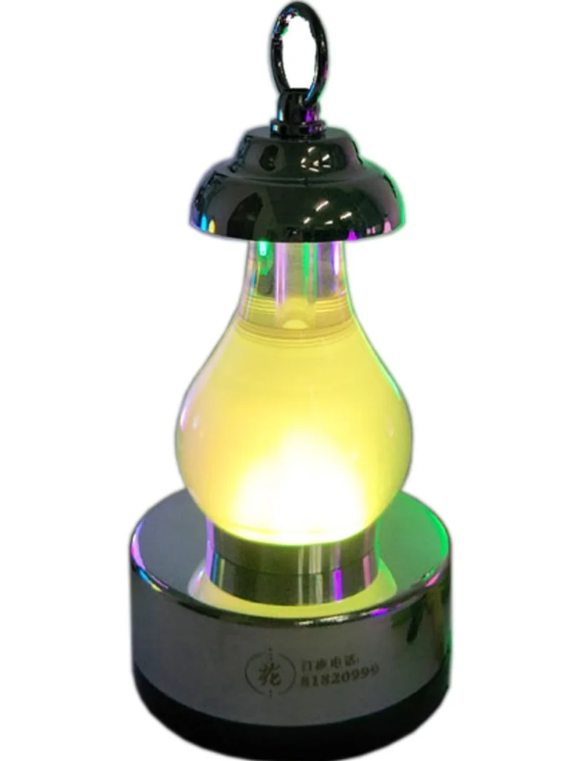 Led rechargeable portable creative kerosene lamp restaurant charging treasure table lamp colorful decorative atmosphere table