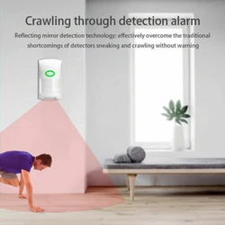Smarts WiFi Infrared Detector Alarm Battery Powered Cordless Sensor Alarm For House Securitys