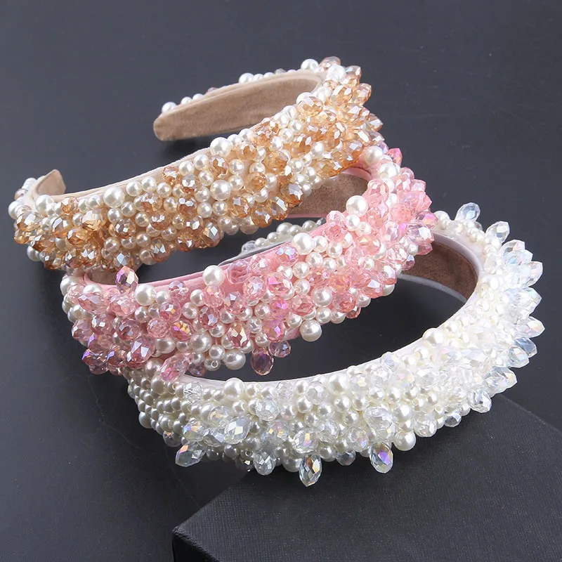 

Europe and The United States New Fashion Retro Headband Handmade Crystal Jewel Hair Adornment Baroque Court Style Jewelry